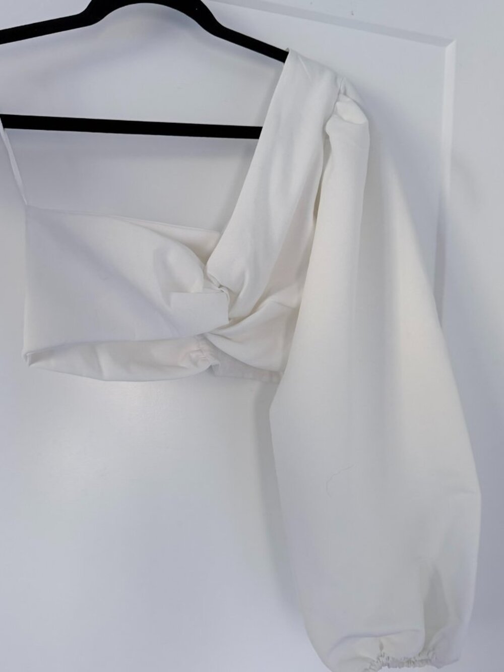 NWOT Zara One Shoulder Puff Sleeve Top, M